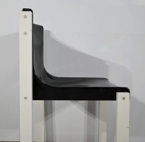 Paire de Chaises en Bois Laqué, signées P.Gautier -1960