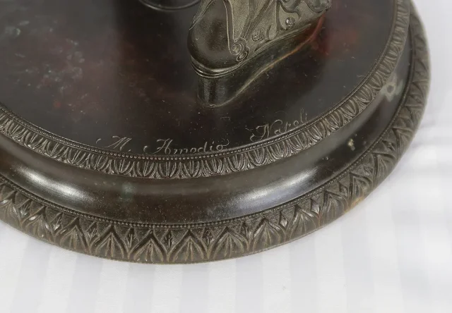 Important Bronze « Narcisse » de M. Amodio  – Fin XIXe