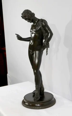 Important Bronze « Narcisse » de M. Amodio  – Fin XIXe