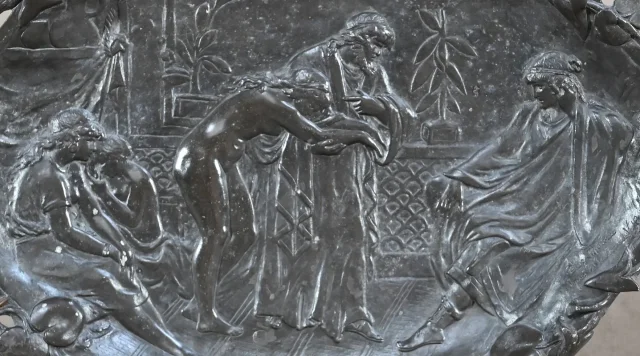 Plateau en Bronze « Un Marchand d’Esclaves », signé A.Moreau d’après V.Giraud – Fin XIXe