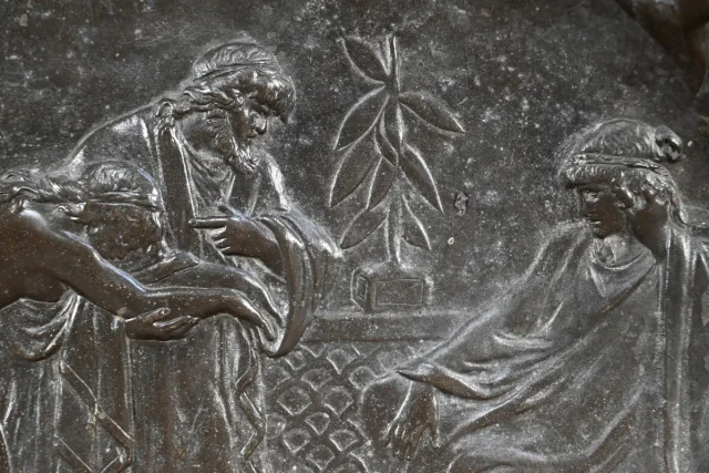 Plateau en Bronze « Un Marchand d’Esclaves », signé A.Moreau d’après V.Giraud – Fin XIXe