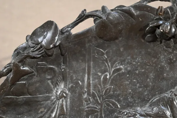 BRONZE PLATE signed by Auguste MOREAU