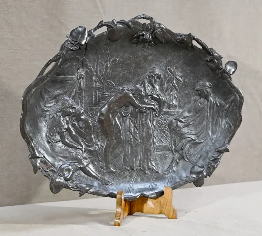 Plateau en Bronze « Un Marchand d’Esclaves », signé A.Moreau d’après V.Giraud – Fin XIXe