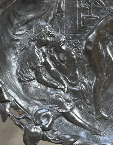 Plateau en Bronze « Un Marchand d’Esclaves », signé A.Moreau d’après V.Giraud – Fin XIXe