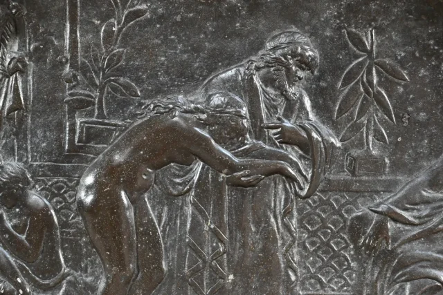 Plateau en Bronze « Un Marchand d’Esclaves », signé A.Moreau d’après V.Giraud – Fin XIXe