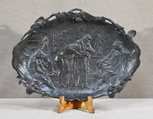 BRONZE PLATE signed by Auguste MOREAU