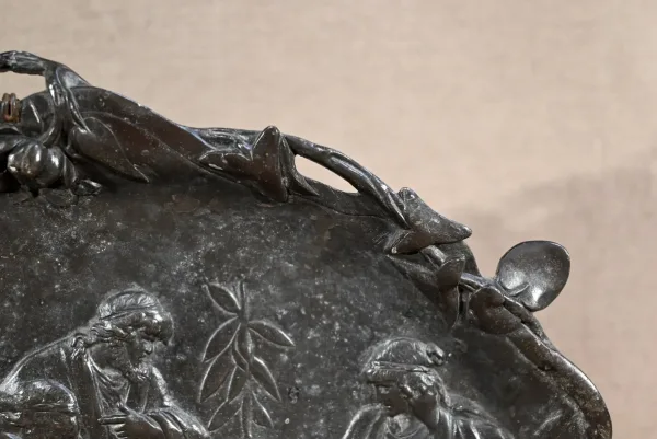BRONZE PLATE signed by Auguste MOREAU