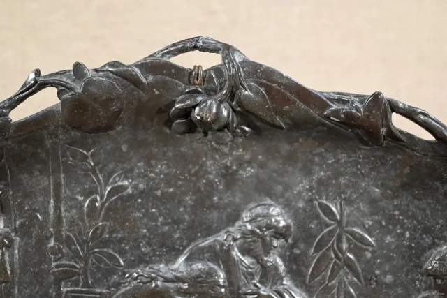Plateau en Bronze « Un Marchand d’Esclaves », signé A.Moreau d’après V.Giraud – Fin XIXe
