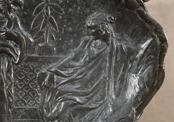 BRONZE PLATE signed by Auguste MOREAU