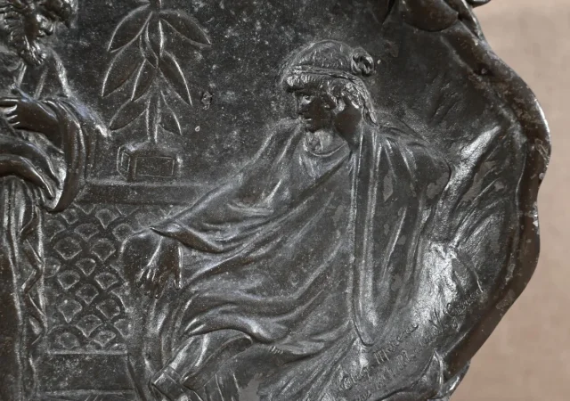 Plateau en Bronze « Un Marchand d’Esclaves », signé A.Moreau d’après V.Giraud – Fin XIXe