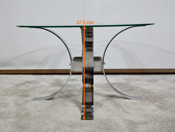 Petite Table Basse en Verre – 1960