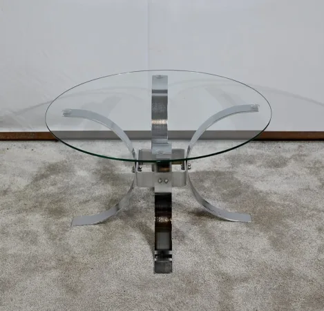 Petite Table Basse en Verre – 1960