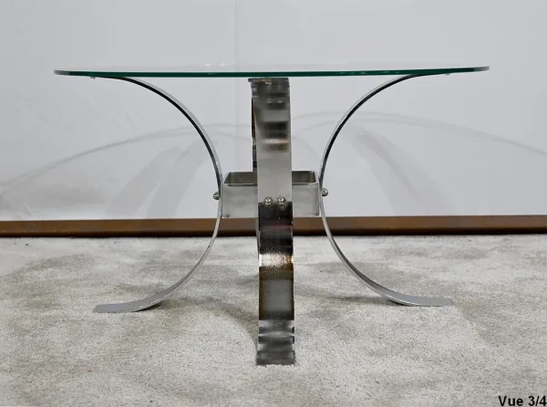 Petite Table Basse en Verre – 1960