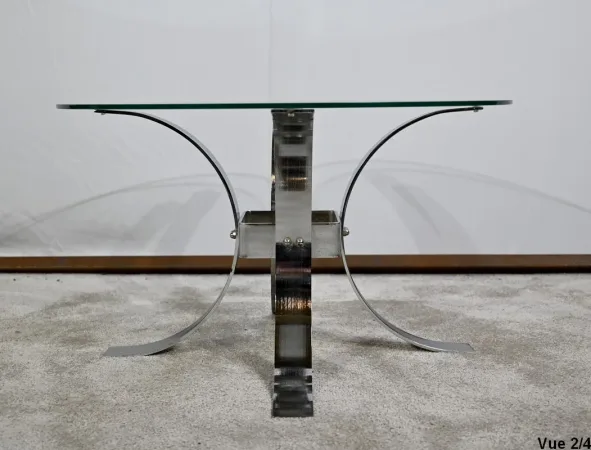 Petite Table Basse en Verre – 1960