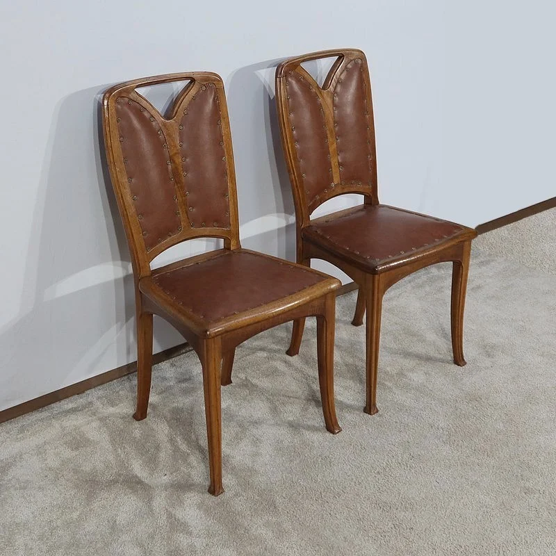 PAIR OF ART NOUVEAU PERIOD CHAIRS