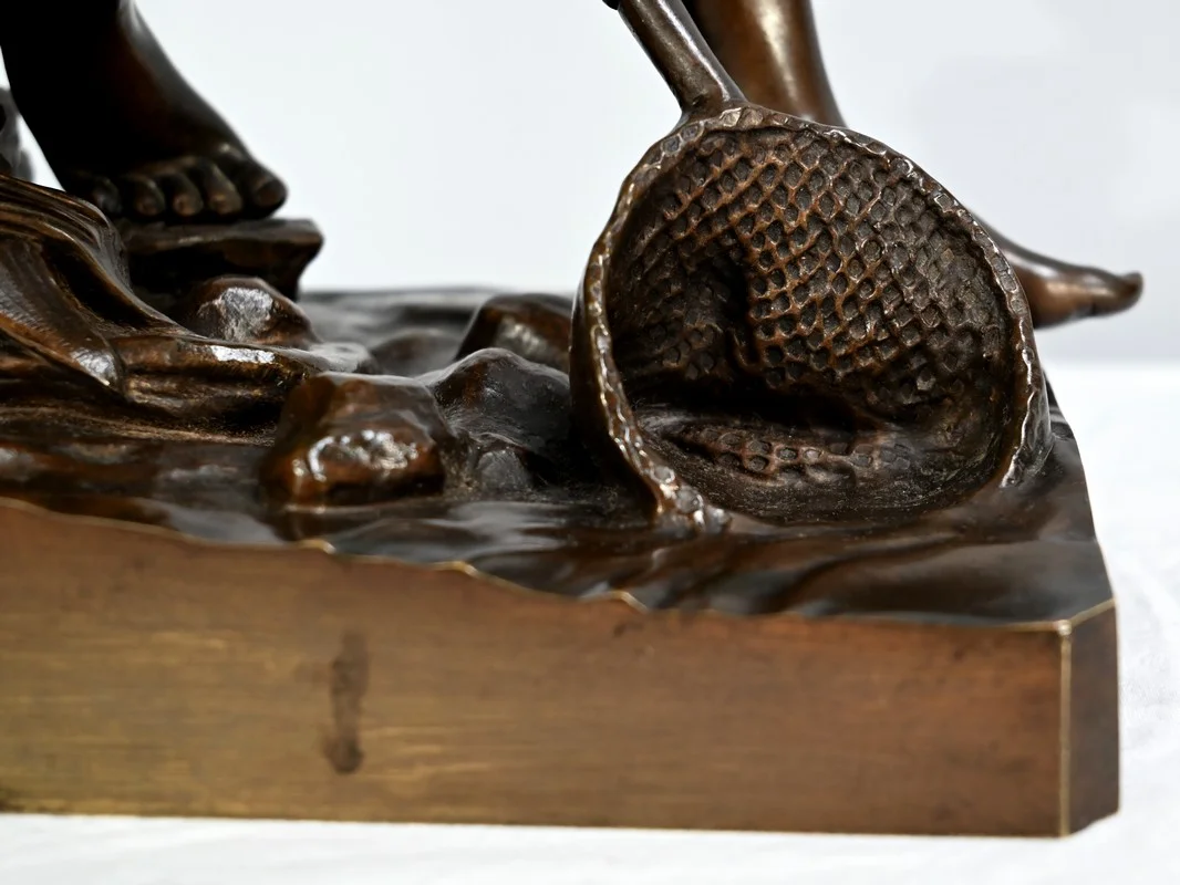 Bronze « L’Enfant à l’Epuisette », signé R.Guillaume – XXe