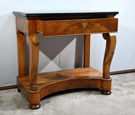 Petite Console de Propriété en Noyer, époque Restauration – Début XIXe