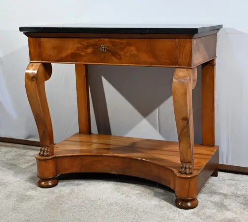 Petite Console de Propriété en Noyer, époque Restauration – Début XIXe