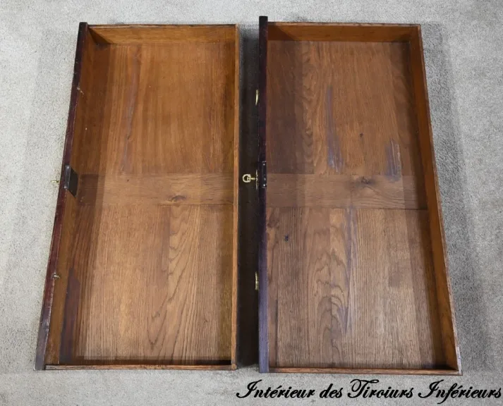 Exceptionnel Bureau Cylindre Vitrine en Bois Précieux – Fin XVIIIe