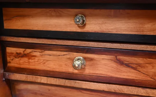 Exceptionnel Bureau Cylindre Vitrine en Bois Précieux – Fin XVIIIe