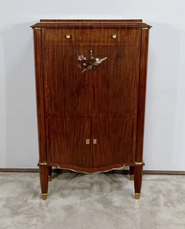 Secrétaire en Bois Précieux, signé J. Leleu, Art Déco – 1940