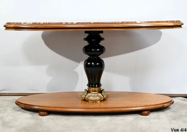 Importante Table de Milieu en Acajou, Art Déco – Début XXe