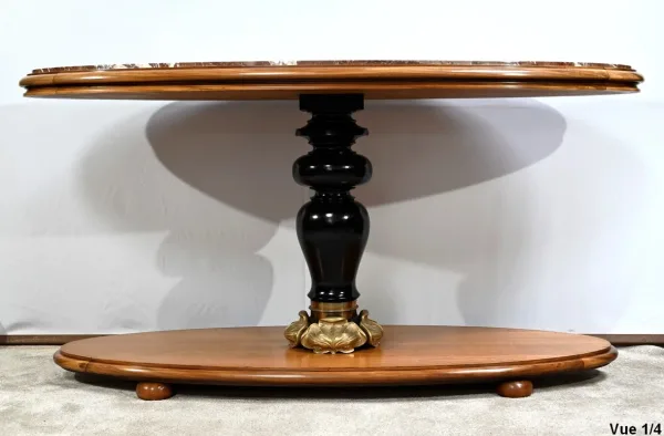 Importante Table de Milieu en Acajou, Art Déco – Début XXe