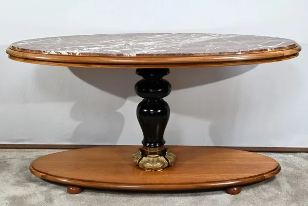 Importante Table de Milieu en Acajou, Art Déco – Début XXe