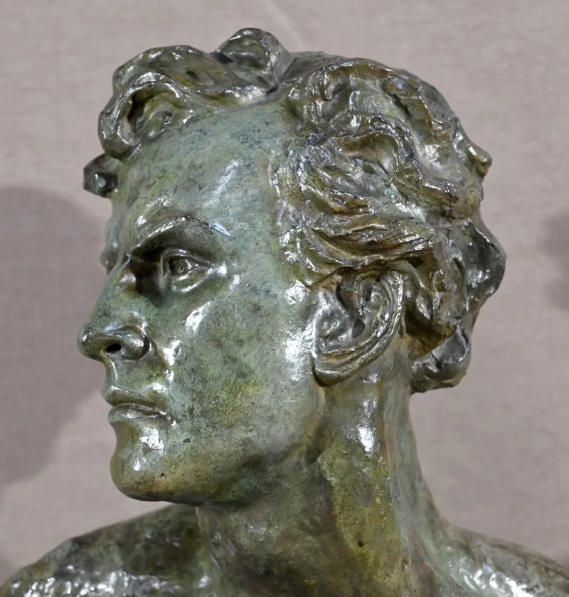 Important Bronze « Jean Mermoz », signé A.Ouline – 1ère partie XXe