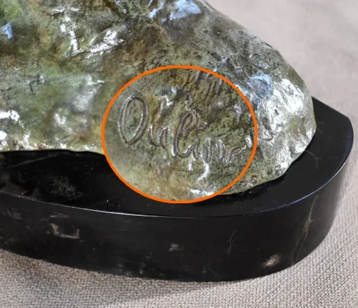 BRO ZE BUST OF JEAN MERMOS signed A. OULINE