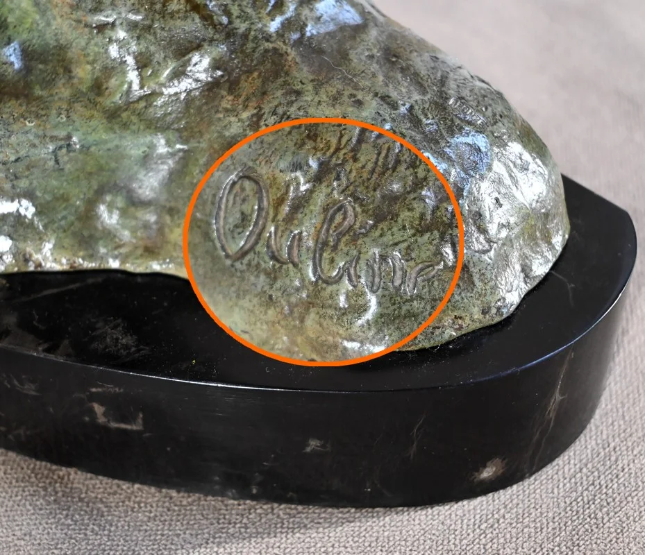 Important Bronze « Jean Mermoz », signé A.Ouline – 1ère partie XXe