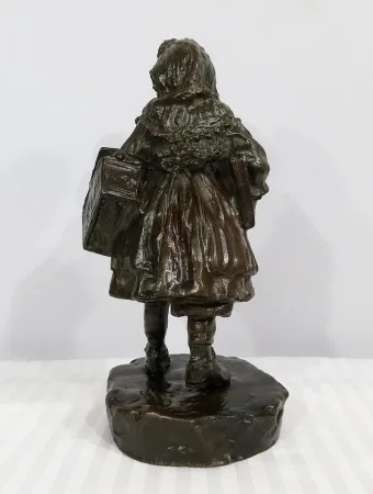 Bronze « L’Écolière », de J. Cardona, d’après Pascau – Début XXe