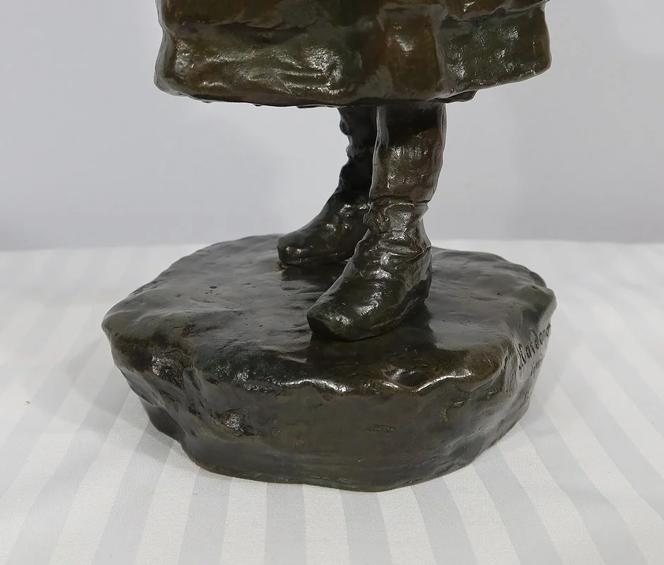 Bronze « L’Écolière », de J. Cardona, d’après Pascau – Début XXe