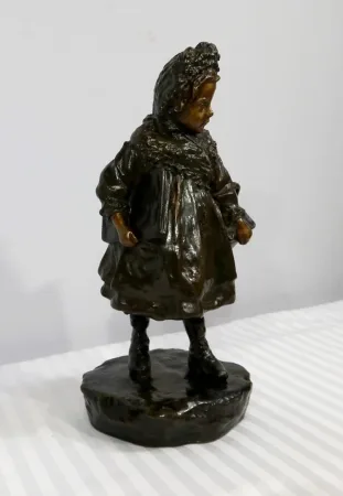 Bronze « L’Écolière », de J. Cardona, d’après Pascau – Début XXe