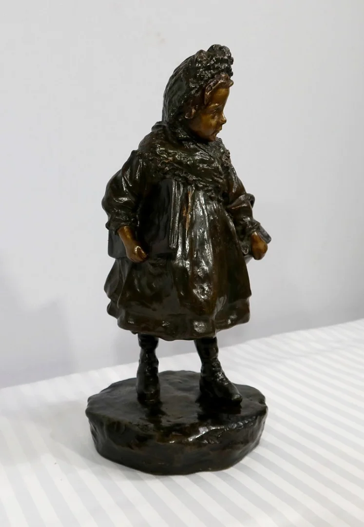 Bronze « L’Écolière », de J. Cardona, d’après Pascau – Début XXe