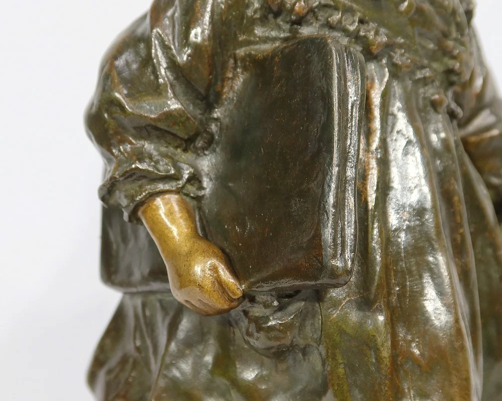 Bronze « L’Écolière », de J. Cardona, d’après Pascau – Début XXe