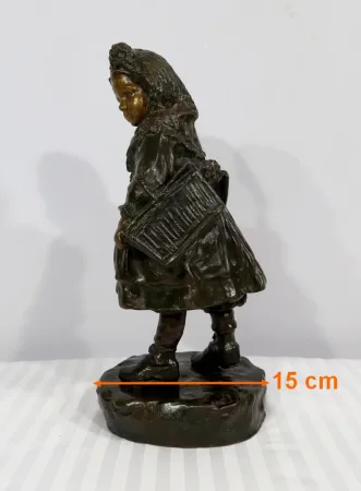 Bronze « L’Écolière », de J. Cardona, d’après Pascau – Début XXe