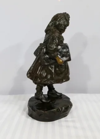 Bronze « L’Écolière », de J. Cardona, d’après Pascau – Début XXe