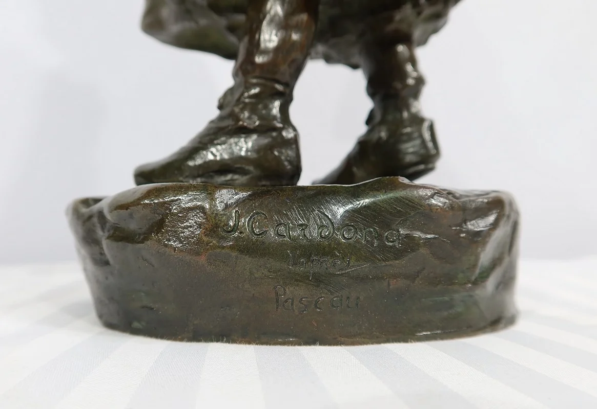 Bronze « L’Écolière », de J. Cardona, d’après Pascau – Début XXe