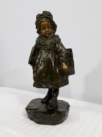 Bronze « L’Écolière », de J. Cardona, d’après Pascau – Début XXe