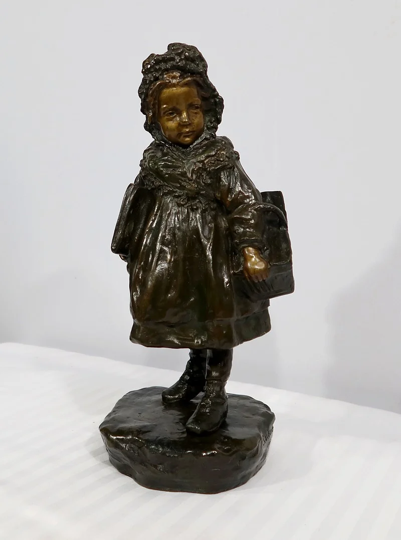 Bronze « L’Écolière », de J. Cardona, d’après Pascau – Début XXe