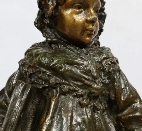 Bronze « L’Écolière », de J. Cardona, d’après Pascau – Début XXe