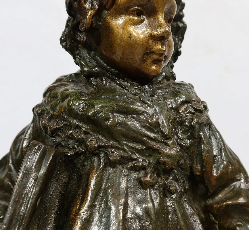 Bronze « L’Écolière », de J. Cardona, d’après Pascau – Début XXe