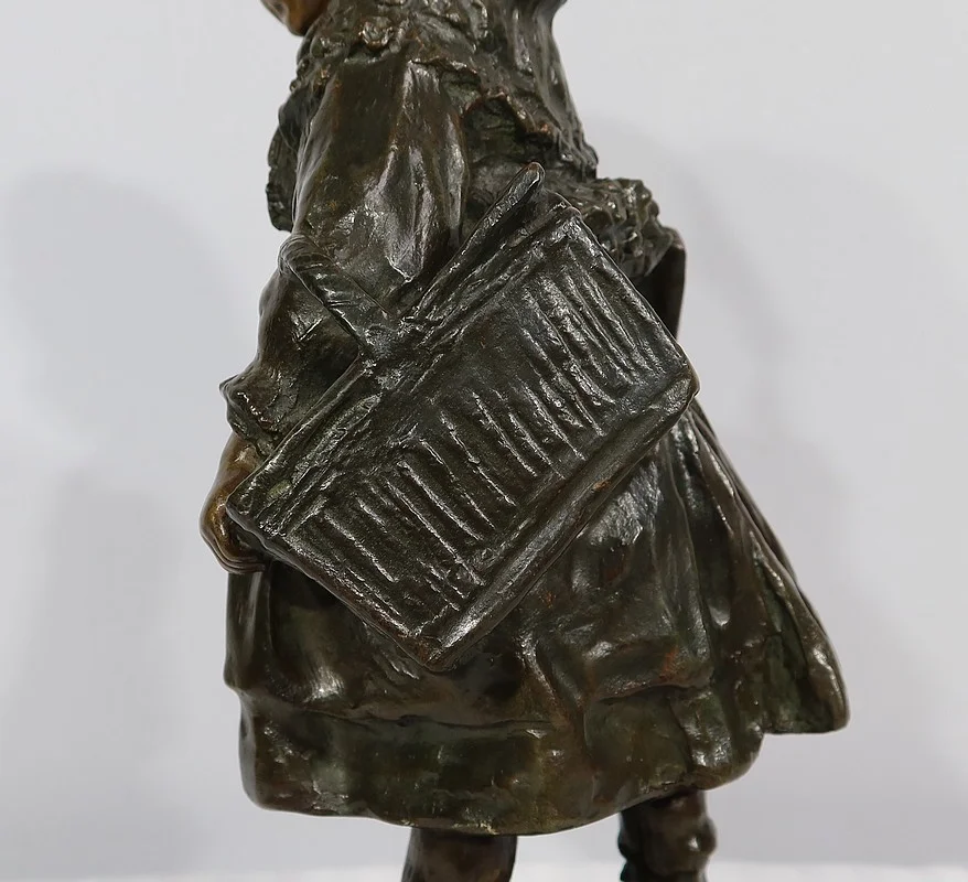 Bronze « L’Écolière », de J. Cardona, d’après Pascau – Début XXe