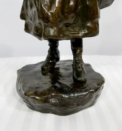 Bronze « L’Écolière », de J. Cardona, d’après Pascau – Début XXe