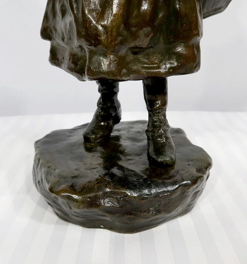Bronze « L’Écolière », de J. Cardona, d’après Pascau – Début XXe
