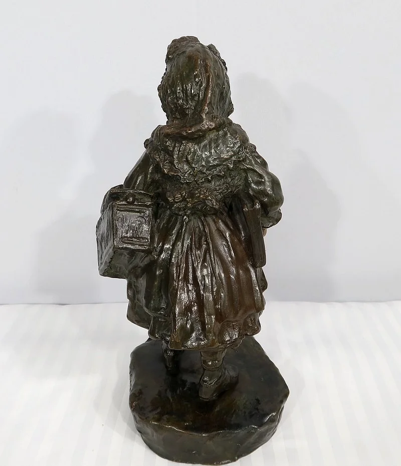 Bronze « L’Écolière », de J. Cardona, d’après Pascau – Début XXe
