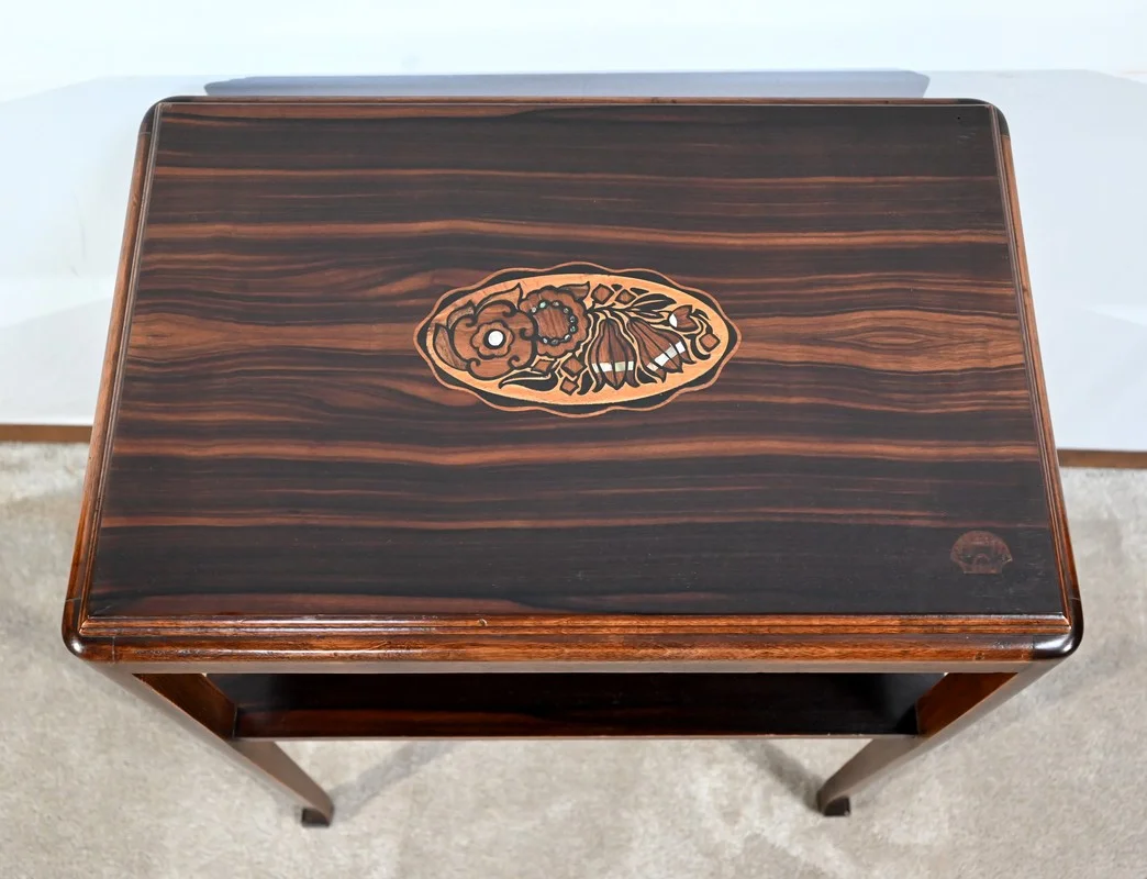 Table Desserte en Ébène, estampillée Majorelle – 1910