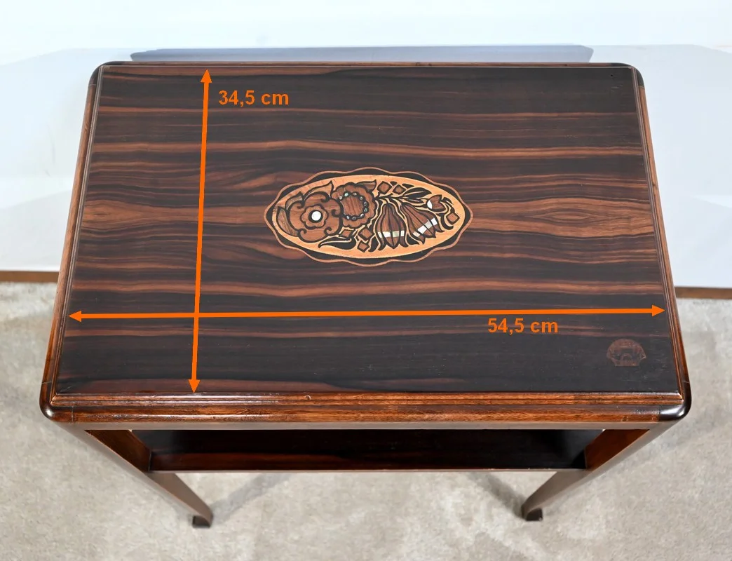 Table Desserte en Ébène, estampillée Majorelle – 1910