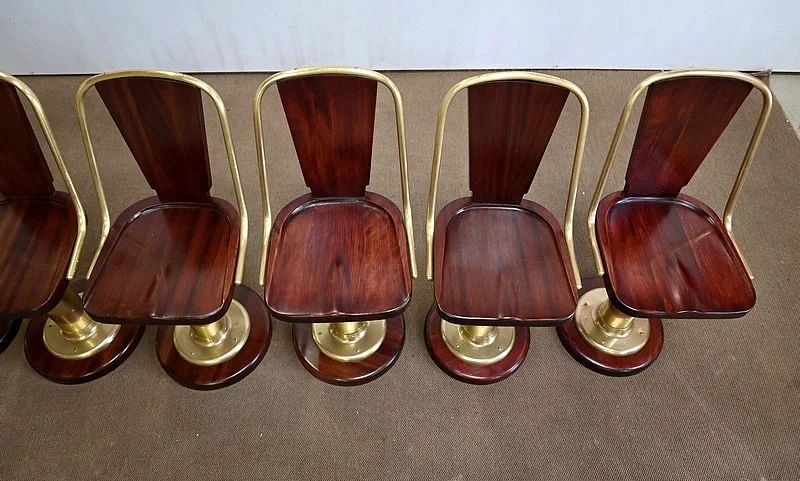 Rare Suite de Six Chaises de Paquebot, Angleterre  – Début XXe